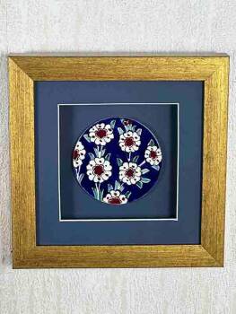 Life Tree Motif Iznik Tile Plaque - 5