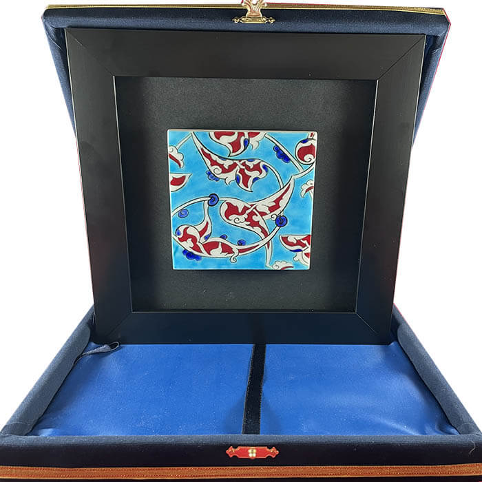 Light Blue Floor Iznik Tile Plaque - 1