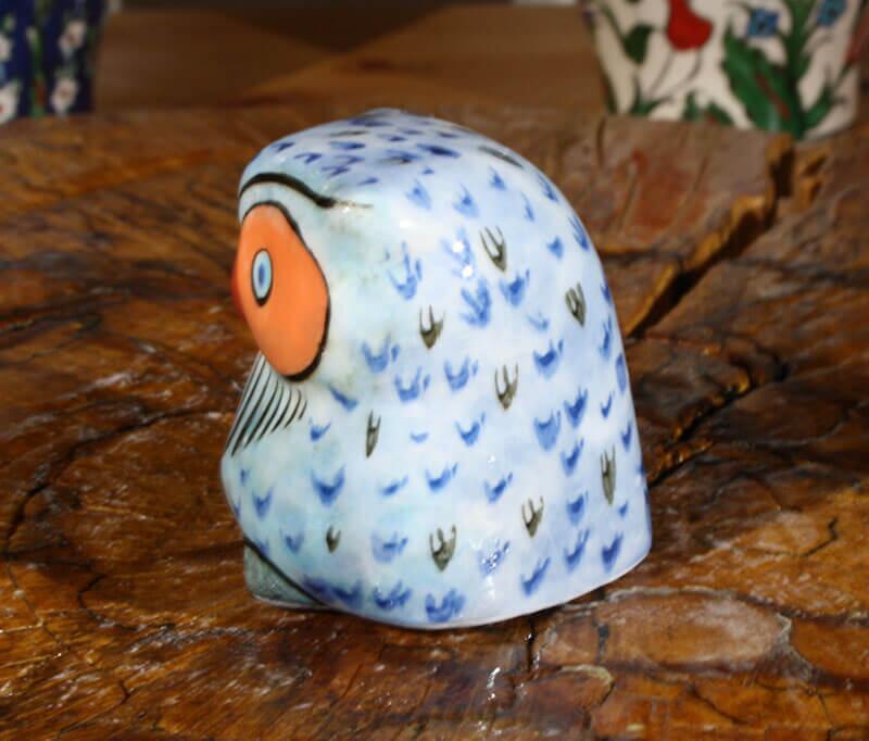 Lonely Owl Pottery Figurine - 2