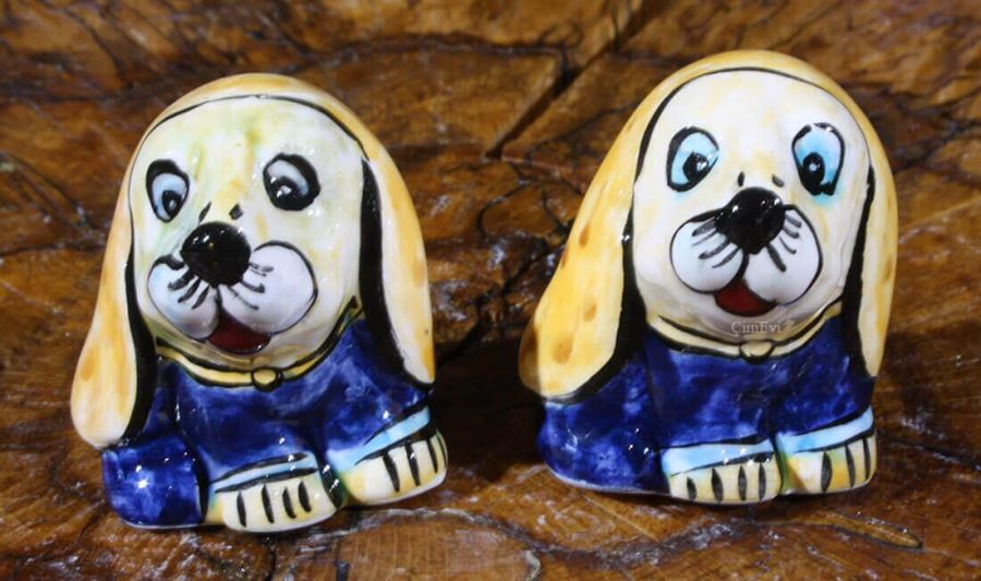 Long-Eared Dog Figurines - 1