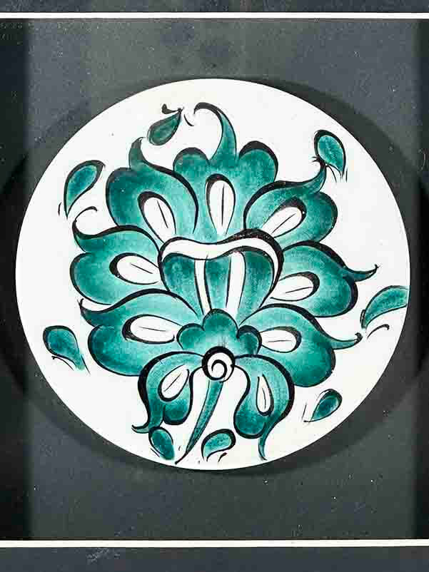 Lotus Motif İznik Tile Plaque - 2