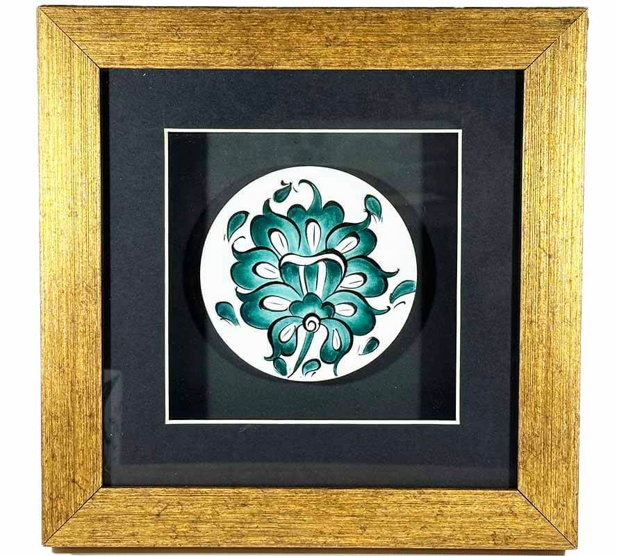 Lotus Motif İznik Tile Plaque - 1