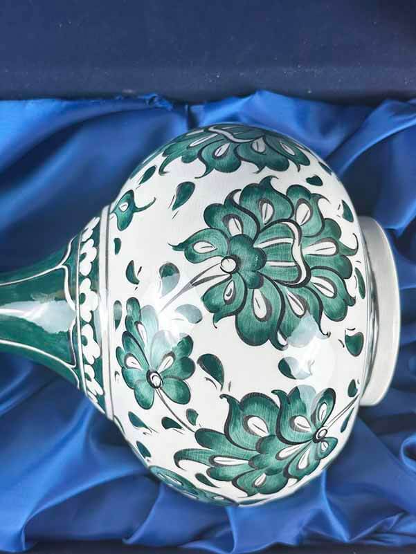 Lotus Patterned Iznik Tear-Shaped Vase - 3