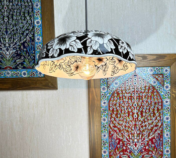 Lustre en Céramique d’Iznik – Motif de Rose - Çini Evi (1)