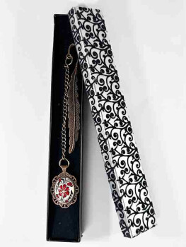 Marque-page en céramique d’Iznik – Motifs Haliç et Marguerite - Çini Evi (1)