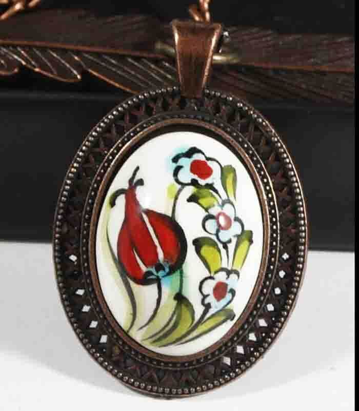 Marque-page en céramique d’Iznik motif printemps - 1