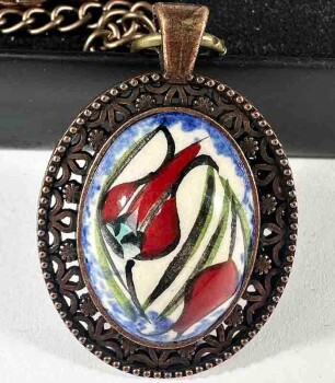 Marque-page en céramique d’Iznik Perles de tulipe - Çini Evi