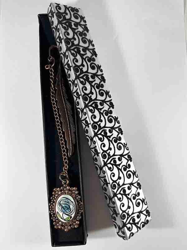 Marque-page en céramique d’Iznik rose bleue - 2