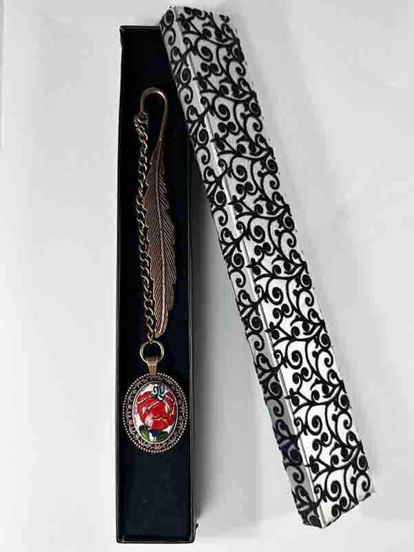 Marque-page Iznik vert d’Iznik et tulipe rouge - 2