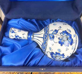 Mavi Hatayi Motifli İznik Çini Vazo - Çini Evi (1)