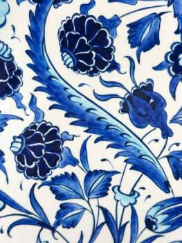 Mavi Zarafet – İznik Çini Tabak - Çini Evi (1)