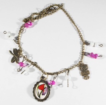 Meaningful Gift Anklet with Handmade İznik Tile – For a Dear Friend - Çini Evi