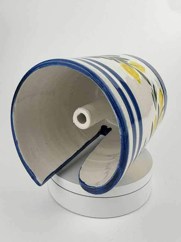 Mediterranean Lemon Branch Pattern Ceramic Paper Towel Holder - 3
