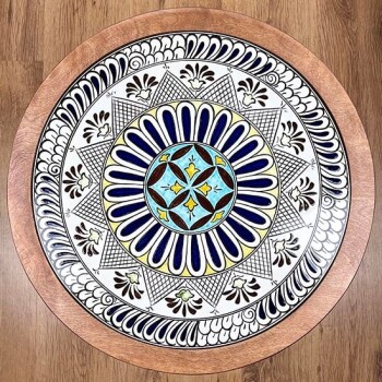 Millet Ishi Motif Iznik Ceramic Side Table - 2
