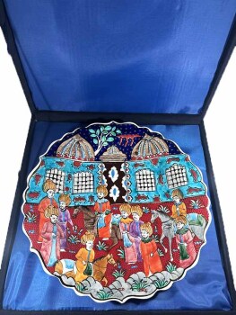 Miniature Iznik Ceramic Plate - Madrasa Courtyard - 3