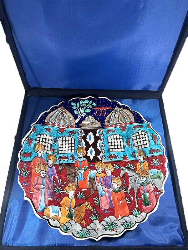 Miniature Iznik Ceramic Plate - Madrasa Courtyard - 3