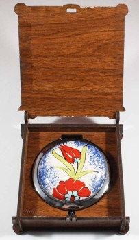 Miroir de maquillage de motif rose - 3