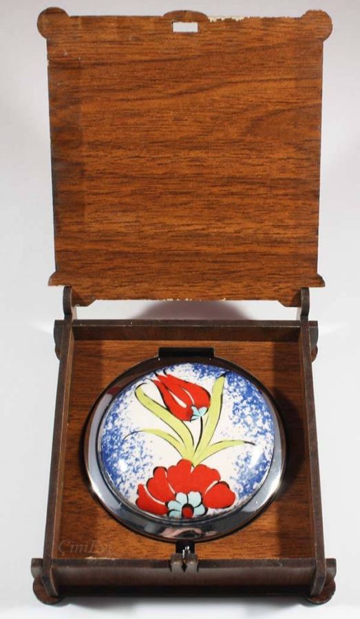 Miroir de maquillage de motif rose - 3