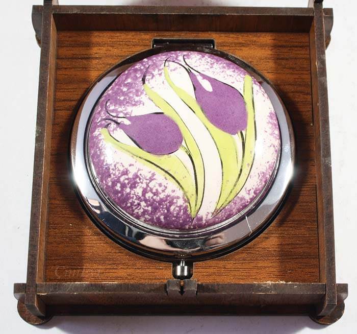 Miroir de maquillage de tulipe violet - 1