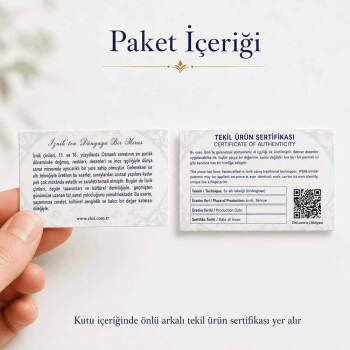Miroir de maquillage en céramique d’Iznik à motif de tulipe du palais - 4