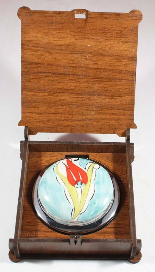 Miroir de maquillage à motif de marguerite et de tulipe - 3