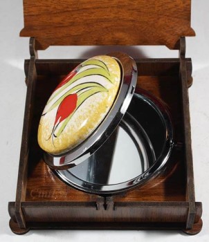 Miroir de poche à double motif tulipe - Çini Evi (1)