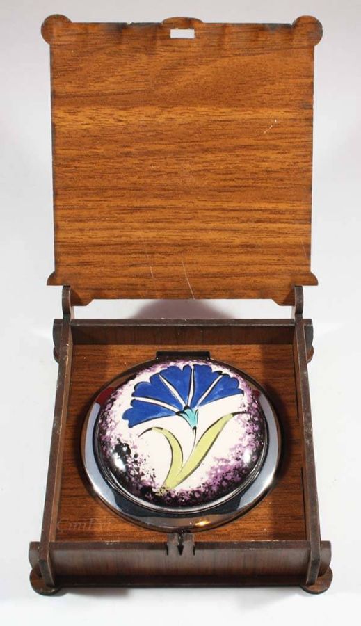 Miroir de maquillage Iznik motif œillet bleu - 3