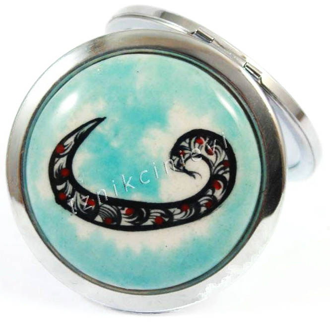 Miroir de maquillage Vav, symbole de l’amour divin - 1