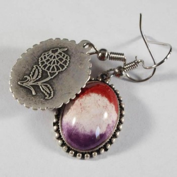 Modern Painting Iznik Earrings - Çini Evi (1)