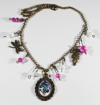 Modern Painted Iznik Ceramic Anklet - Çini Evi