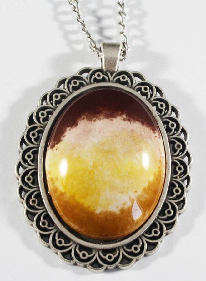 Modern Painted Iznik Ceramic Pendant - 1