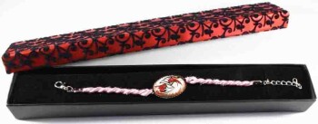 Modern Tulips Iznik Ceramic Bracelet - Çini Evi