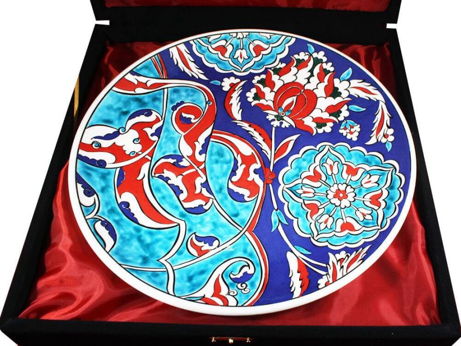 Modèle de paradis 30 cm Plate de poterie Iznik - 3
