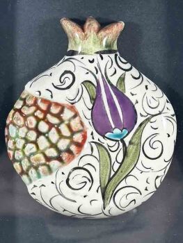 Mor Asalet – İznik Çinili Nar Plaket - 2