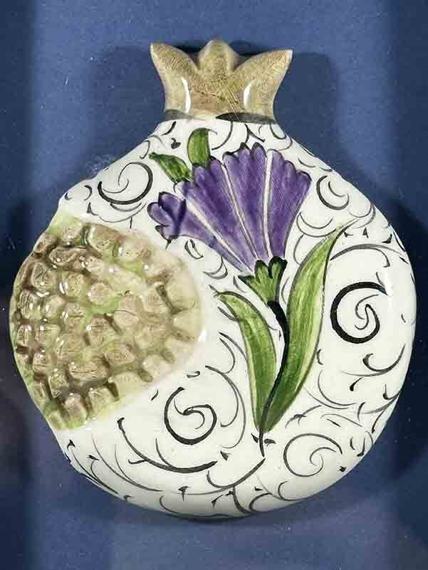 Mor Karanfil – İznik Çinili Nar Plaket - 2