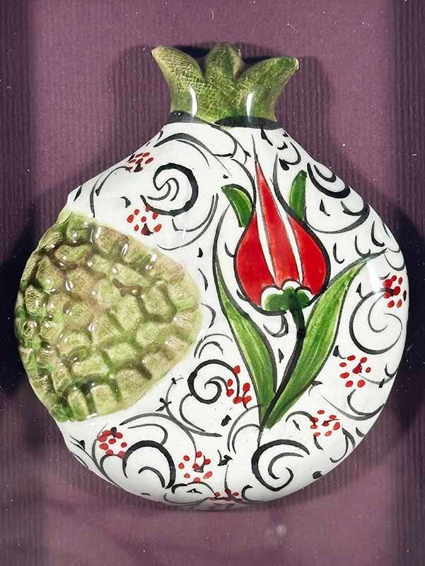 Mor Zarafet – İznik Çinili Nar Plaket - 2