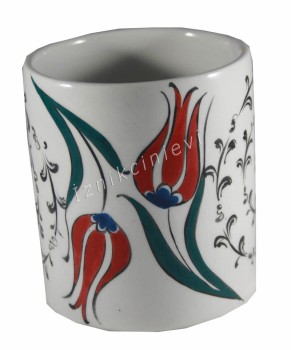 Mug et pot à crayons en céramique motif tulipe - 2