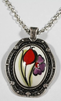 Necklace Tip With Herbal Pattern - Çini Evi