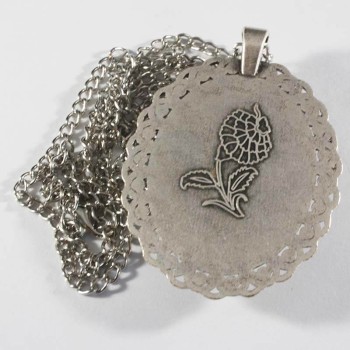 Necklace tip with single tulip pattern - Çini Evi (1)