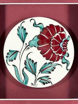 New Business Gift Pomegranate Motif Iznik Ceramic Plaque - 2