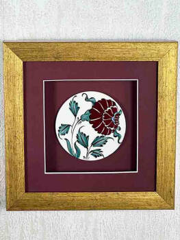 New Business Gift Pomegranate Motif Iznik Ceramic Plaque - 5