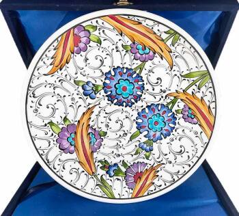 New Business Gift 25cm Iznik Plate - Çini Evi