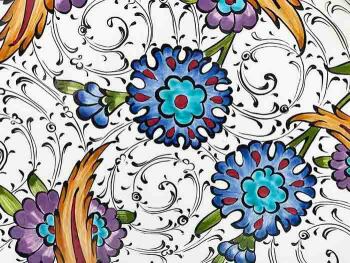 New Business Gift 25cm Iznik Plate - 3