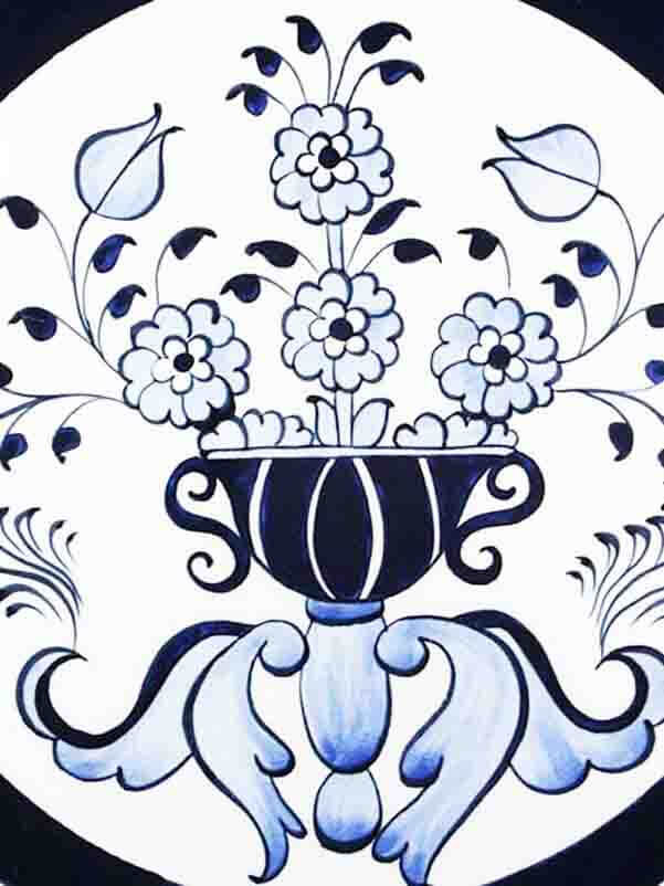 New Job Gift Bleu Blanc 30 cm Iznik Ceramic Plate - 2