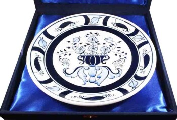 New Job Gift Bleu Blanc 30 cm Iznik Ceramic Plate - 3