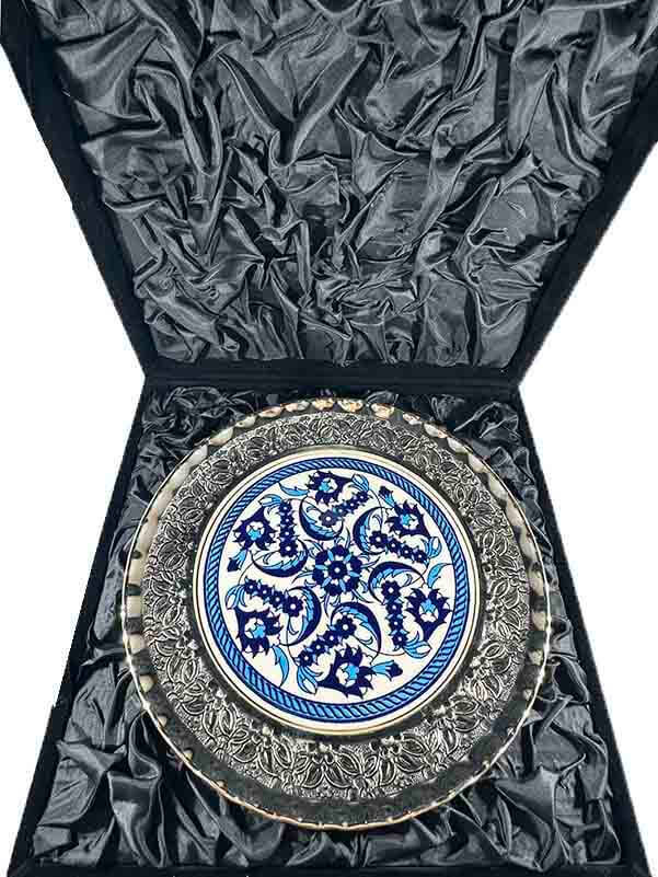 New Job or Housewarming Silver Patterned Decorative Plate - 3