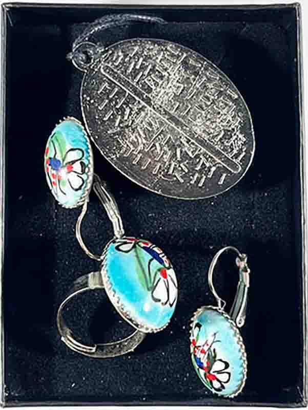 New Spring Iznik Ceramic Jewelry Set - 2