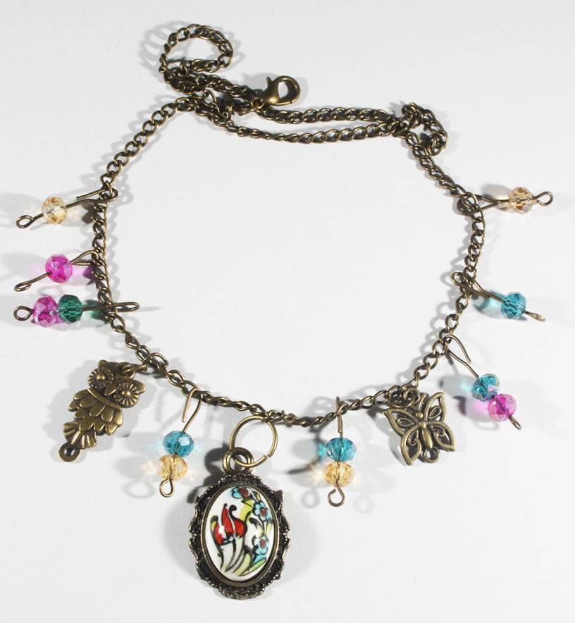 New Year Gift – Handmade Iznik Tile Anklet - 1