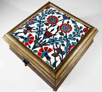 Office Gift Wooden Organizer Box - Çini Evi