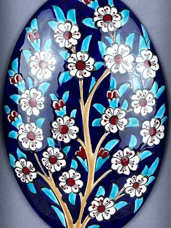 Official Visit Gift – Handmade Framed Iznik Tile Panel with Tree of Life Motif - 2